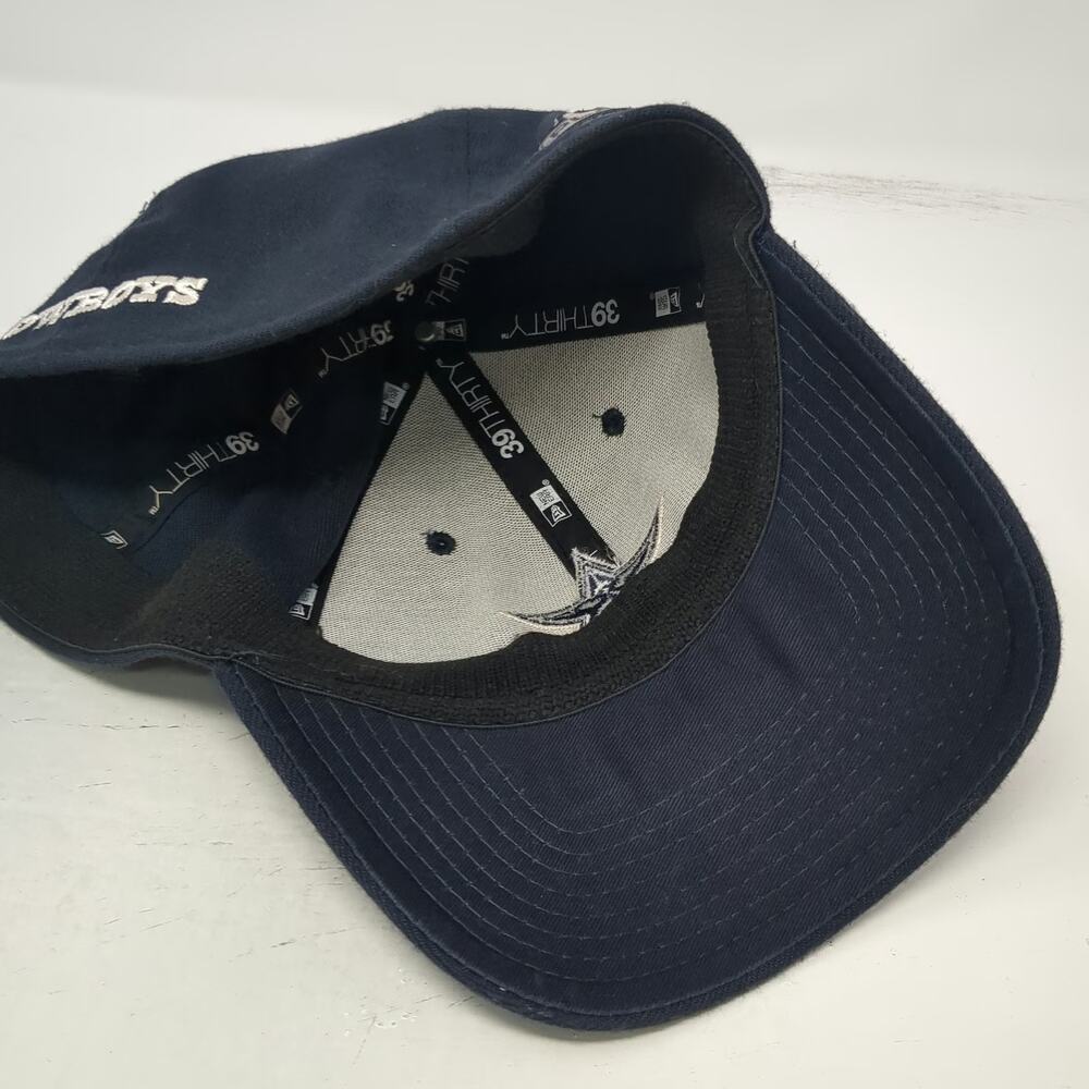 Dallas Cowboys NFL New Era Blue Cap XL Playoffs Patch 39THIRTY Stretch Fit Hat - Picture 7 of 9